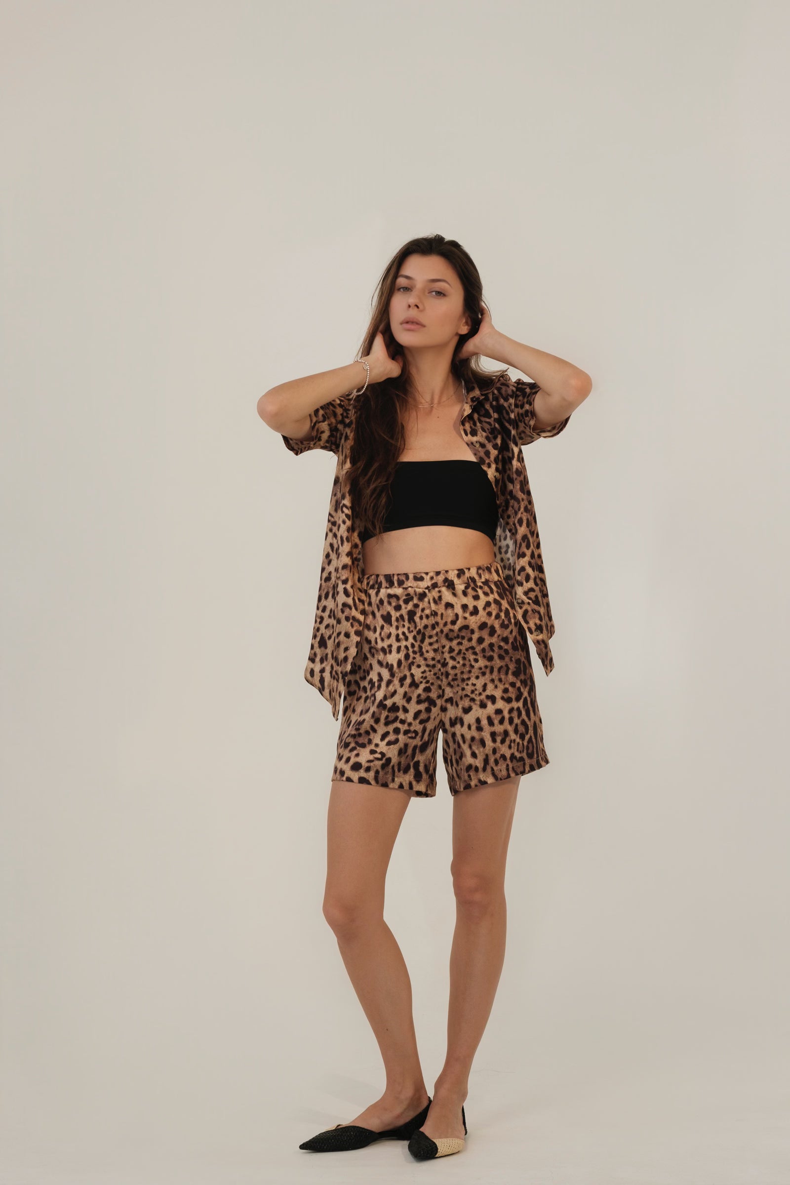 SAKURA LEOPARD SHORTS